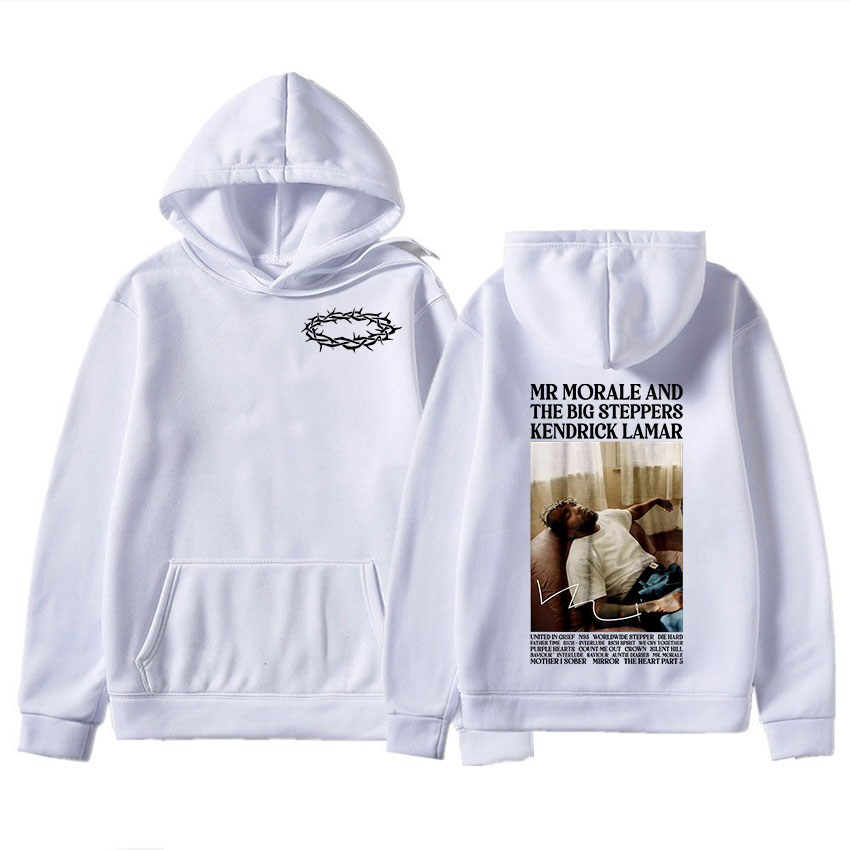 Hoodie Flowingwaterpress Rapper Kendrick Lamar Mr. Morale And The Big Steppers Music Album Print Hoody Male Hip Hop