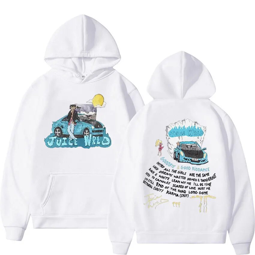 Hoodie Flowingwaterpress Rapper Juice Wrld Music Album Hoody Men Hip Hop Retro Long Sleeve Unisex