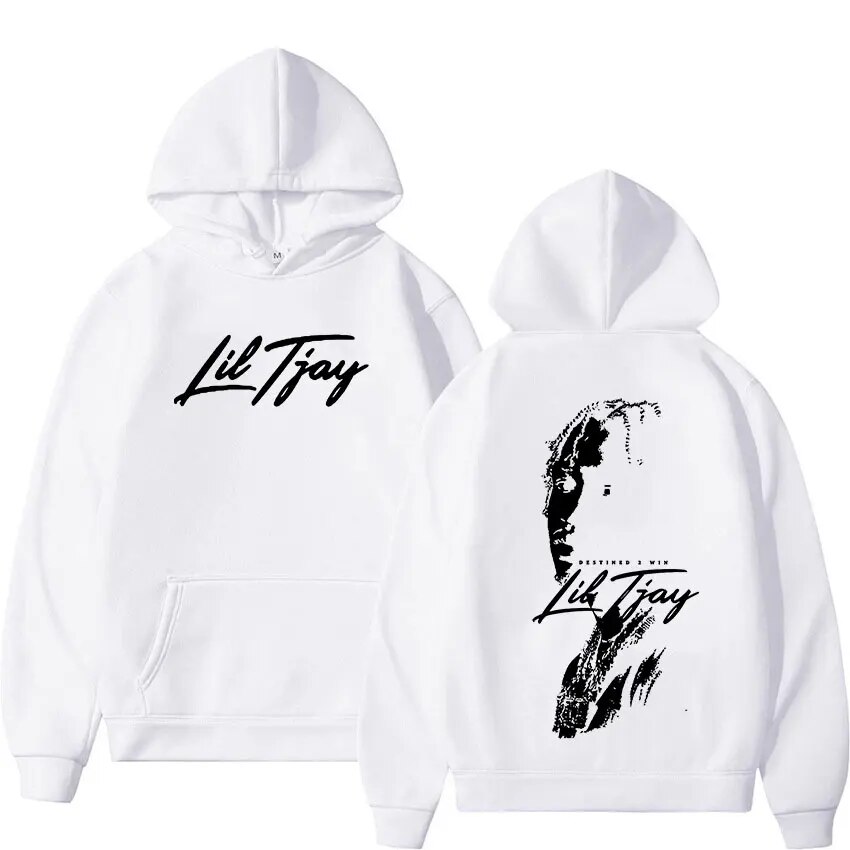 Hoodie Flowingwaterpress Rapper Lil Tjay Destined 2 Win Music Album Hoody Men'S Hip Hop Retro Unisex Casual