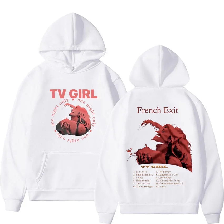 Hoodie Flowingwaterpress Tv Girl French Exit Album Music Print Hoody Men Women Hip Hop Aesthetics