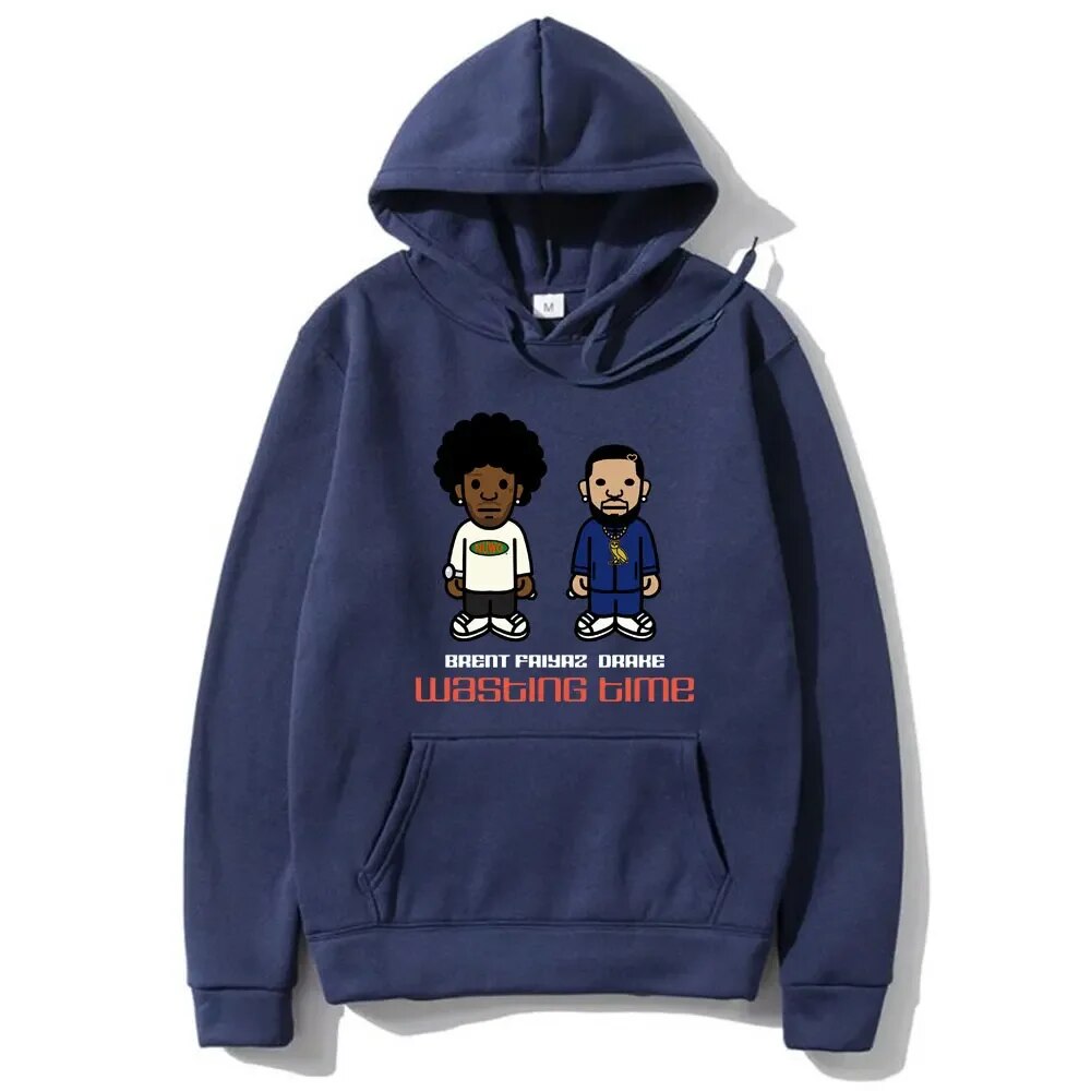 Hoodie Tuledai Rapper Brent Faiyaz Drake Wasting Time Music Album Graphic