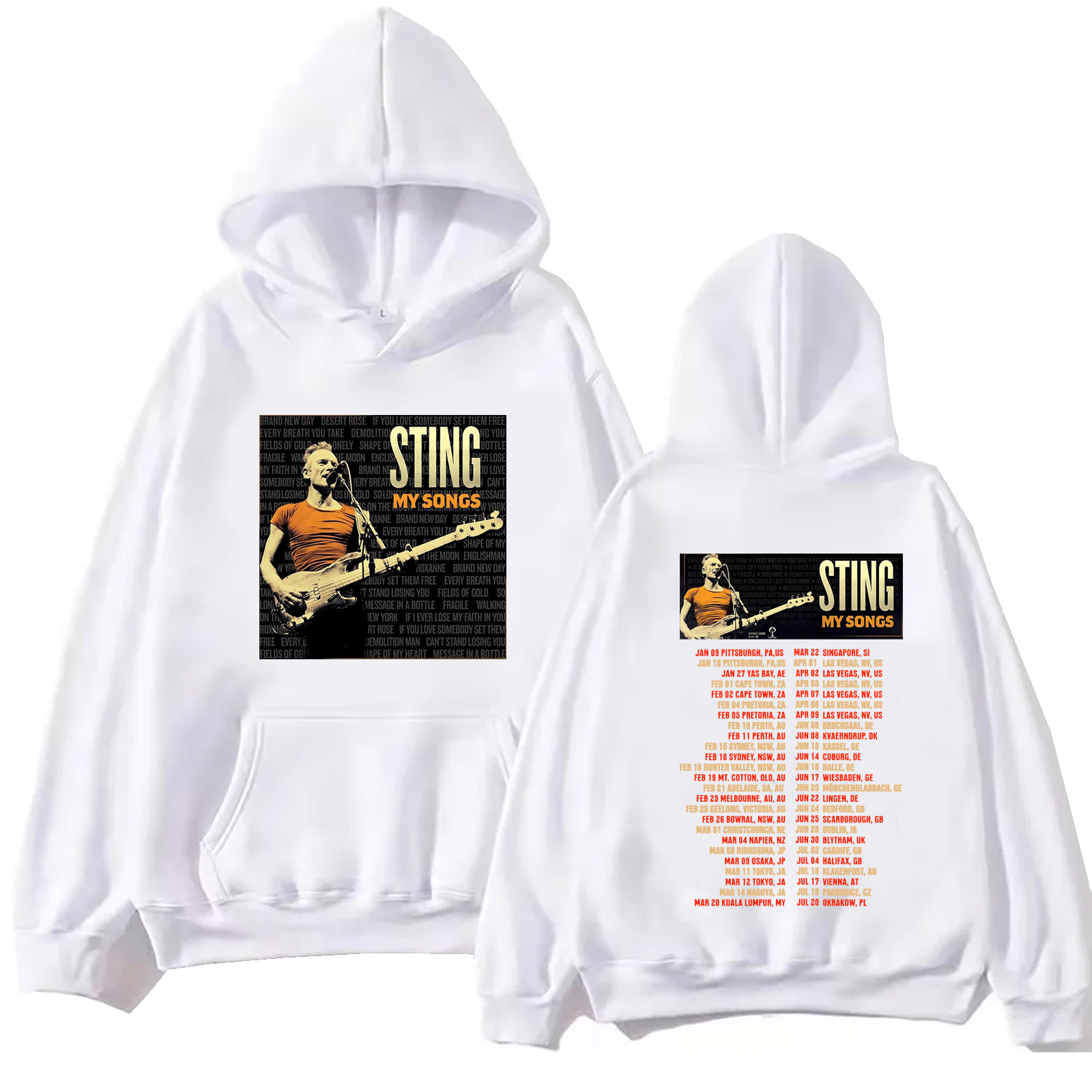 Hoodie Sting My Songs Harajuku Hip Hop Tops Popular Music Fans Gift