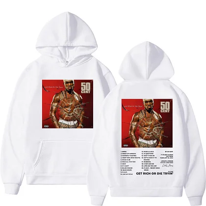 Hoodie Rapper 50 Cent Album Double Sided Print