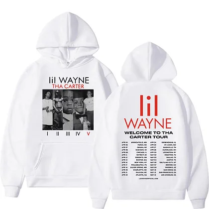Hoodie Rapper Lil Wayne Double Sided Print Men Women Trend Hip Hop Rap Vintage
