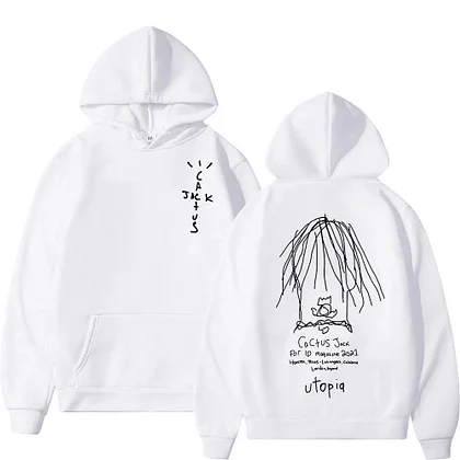 Hoodie Rapper Cactus Jack New Album Utopia Unisex Trend Autumn Hip Hop Vintage