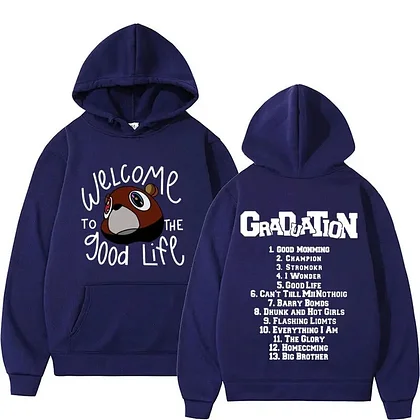 Hoodie Rapper Kanye West Song Good Life Print