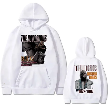 Hoodie Rapper The Notorious Big Double Sided Print