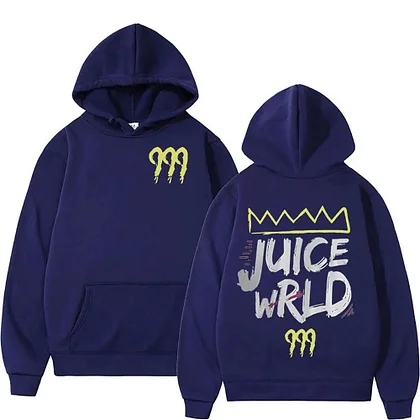 Hoodie Rapper Juice Wrld 999 Print Hip Hop Men Women Casual Loose Y2K