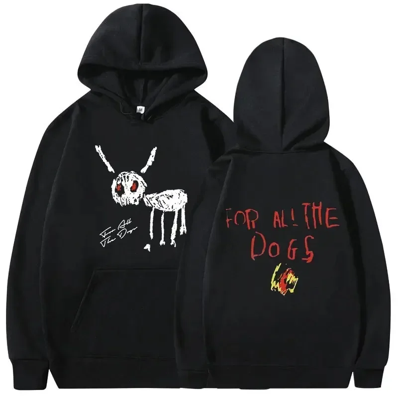 Rapper Drake For All The Dogs Men Women Hoodieship Hop Vintage Oversize Cotton