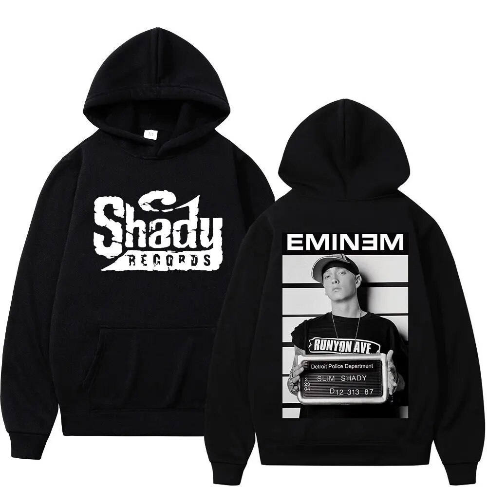 Rapper Eminem Double Sided Print Hoodie Men Women Hip Hop Vintage HoodieTrend Hoodie
