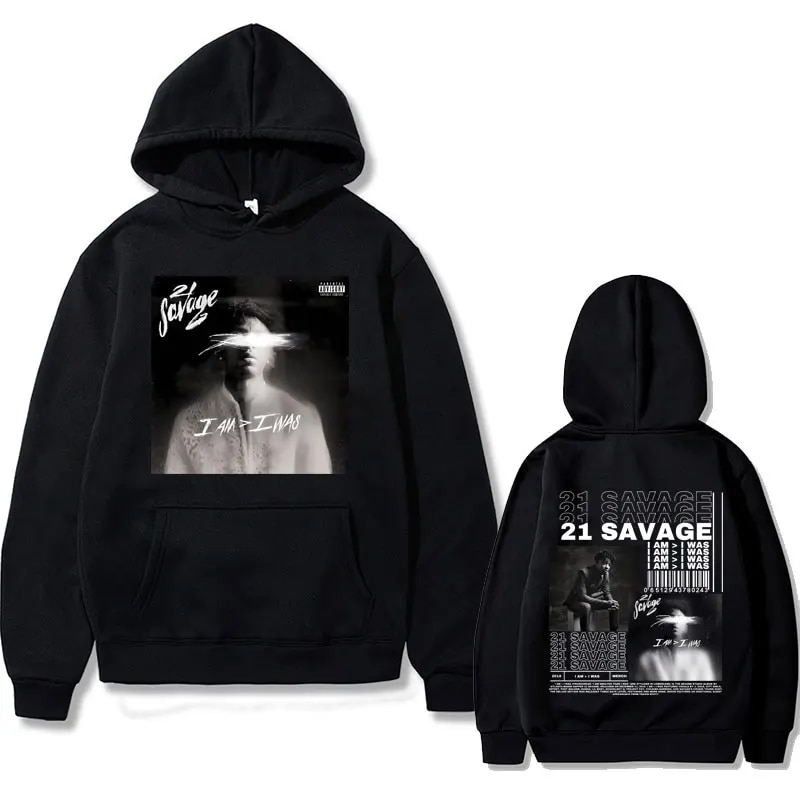 Rapper 21 Savage I Am I Was Music Album Graphics Hoodie