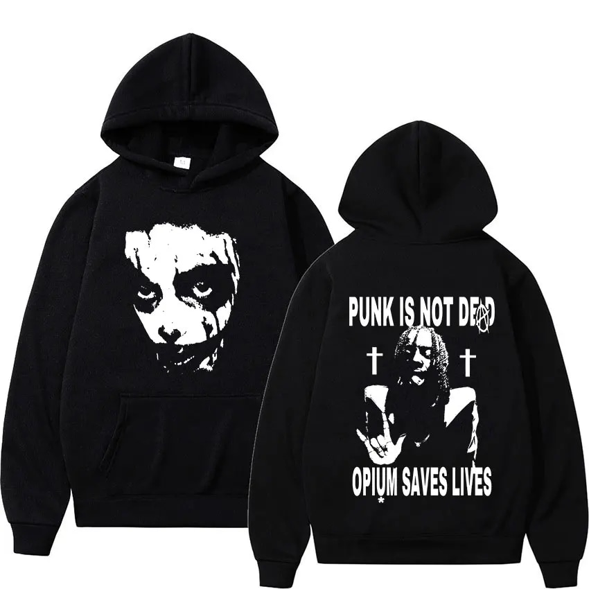 Rapper Playboi Carti Hoodie Punk Is Not Ded Opium Saves Lives Men Women Hip Hop Hoodie