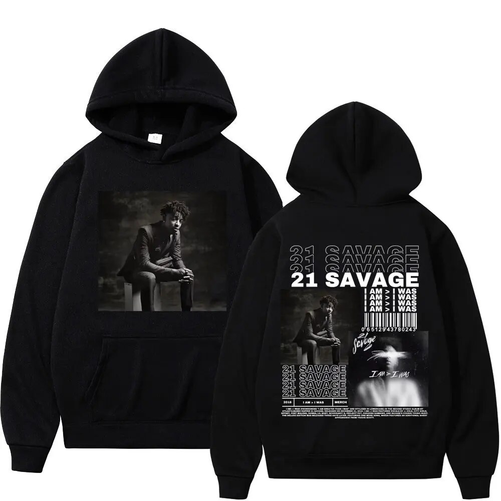 Rapper 21 Savage Music Album Graphic Hoodie