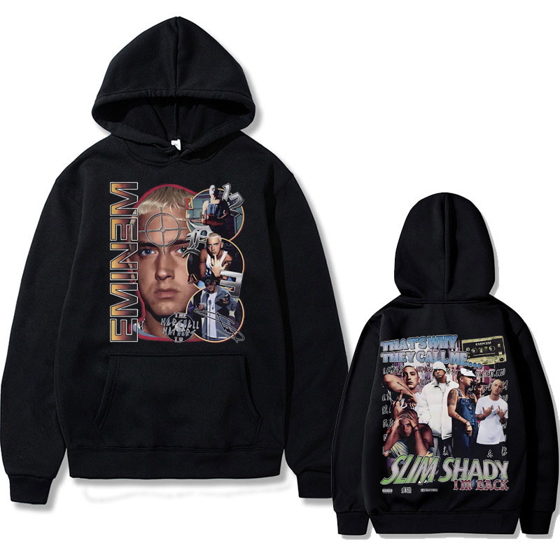 Rapper Eminem The Slim Shady Double Sided Print Hoodie