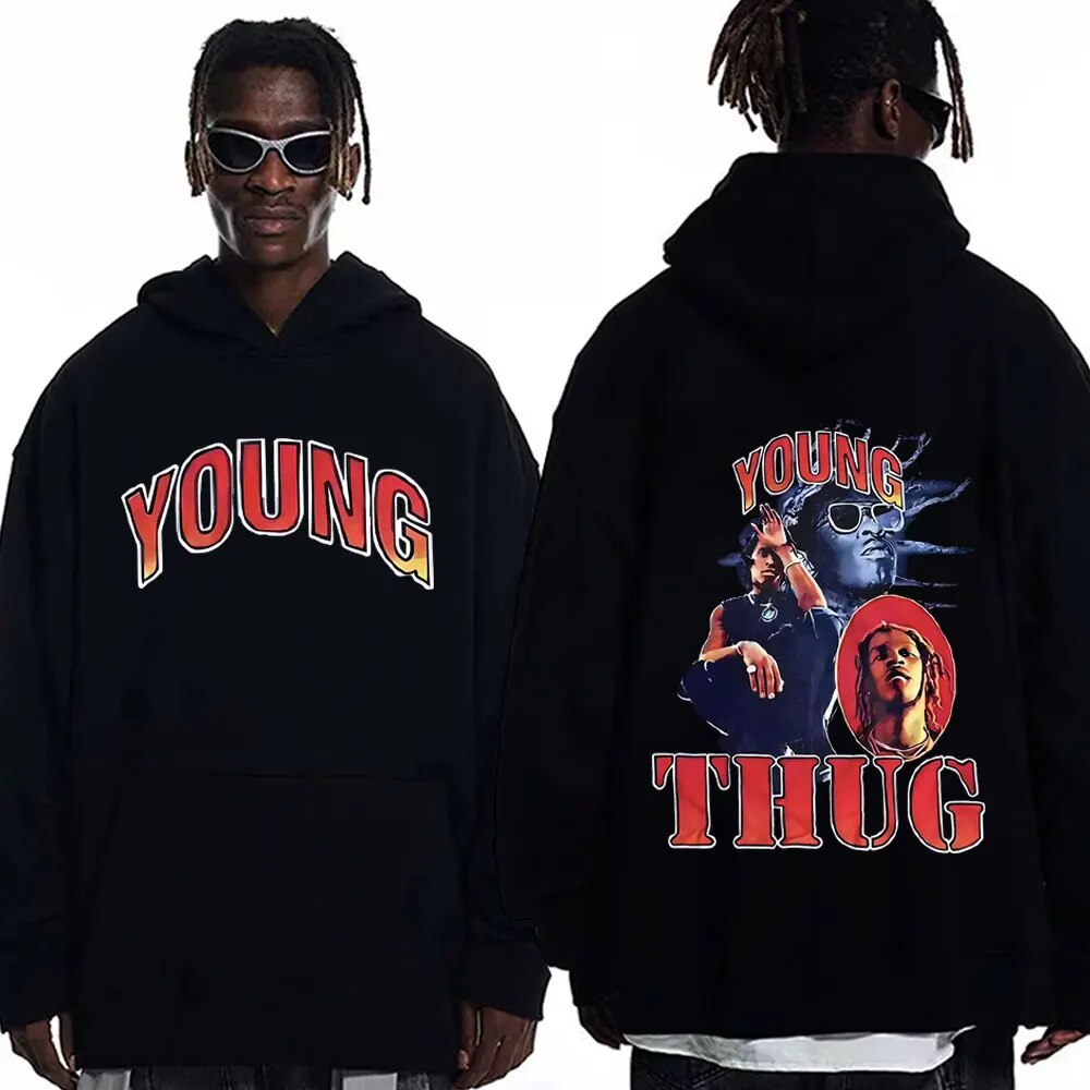 Rapper Young Thug Double Sided Graphic Hoodie