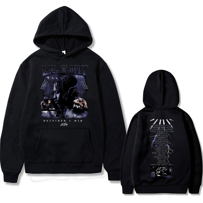 Rapper Lil Tjay Destined 2 Win Album Graphic Hoodie