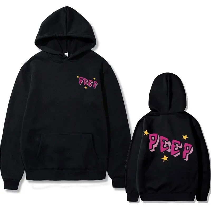 Rapper Lil Peep Crybaby Double Sided Print Hoodie Men Womens Hip Hop Vintage Hoodies
