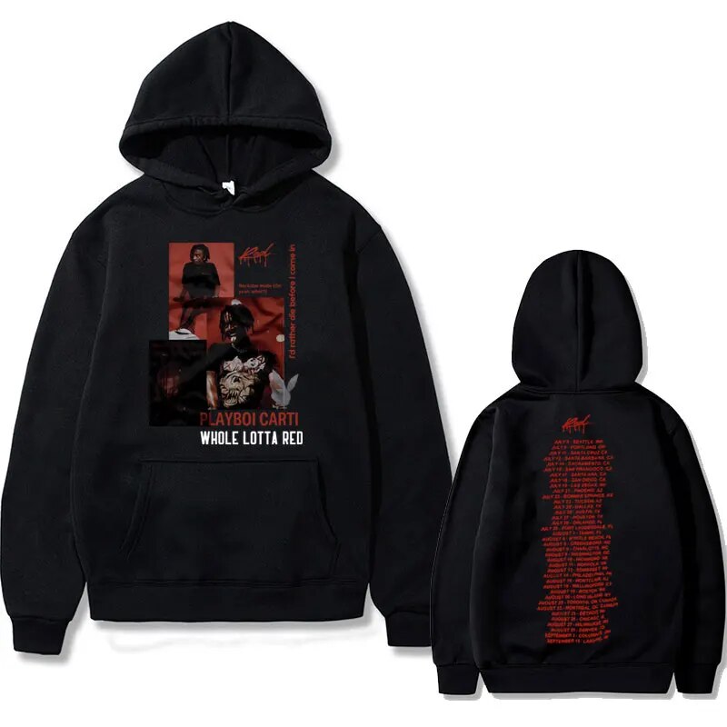Rapper Playboi Carti Whole Lotta Red Album Print Hoodie