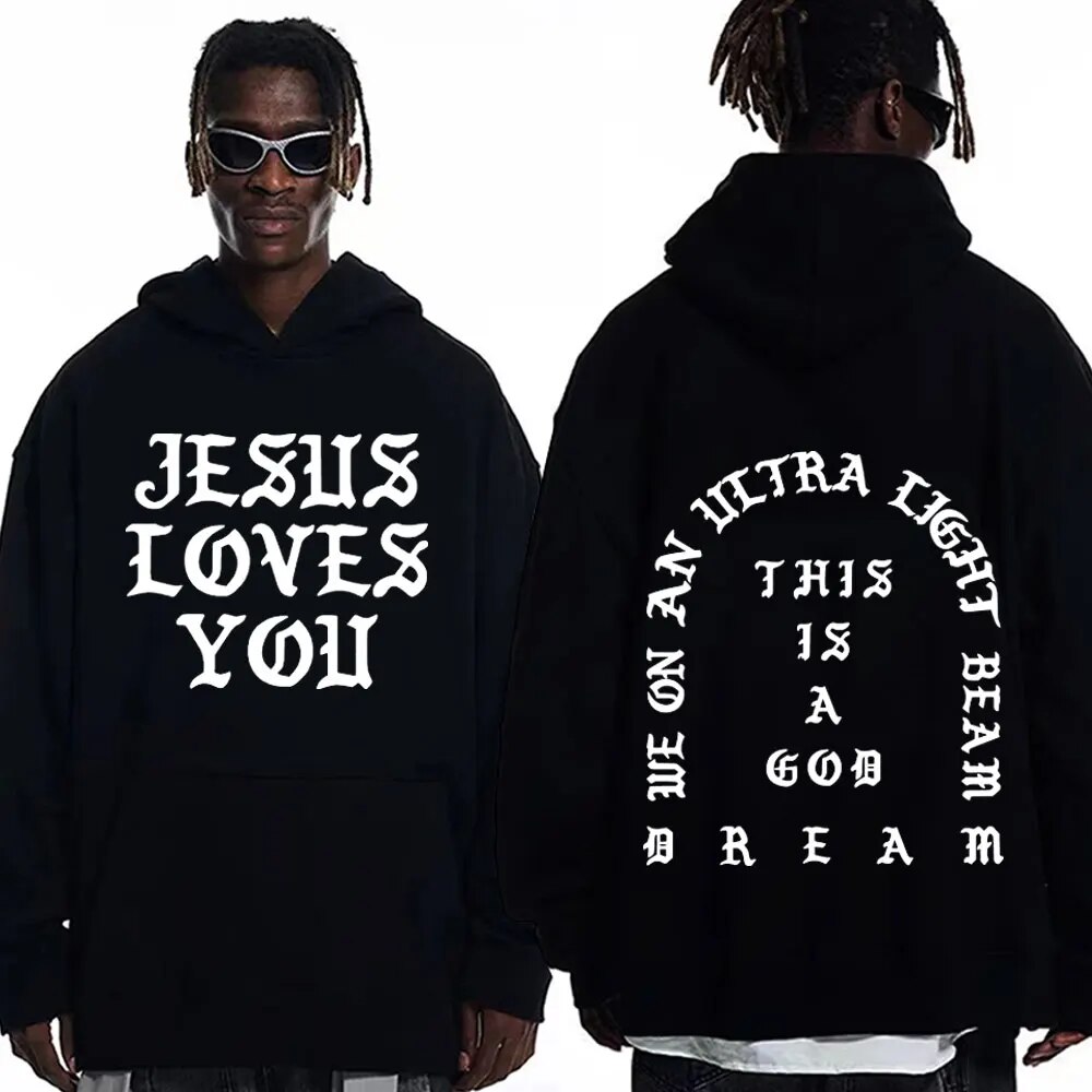 Rapper Kanye West Double Sided Print Hoodie
