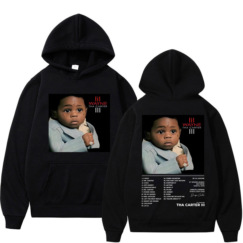 Hot Rapper Lil Wayne Double Sided Album Graphic Hoodie