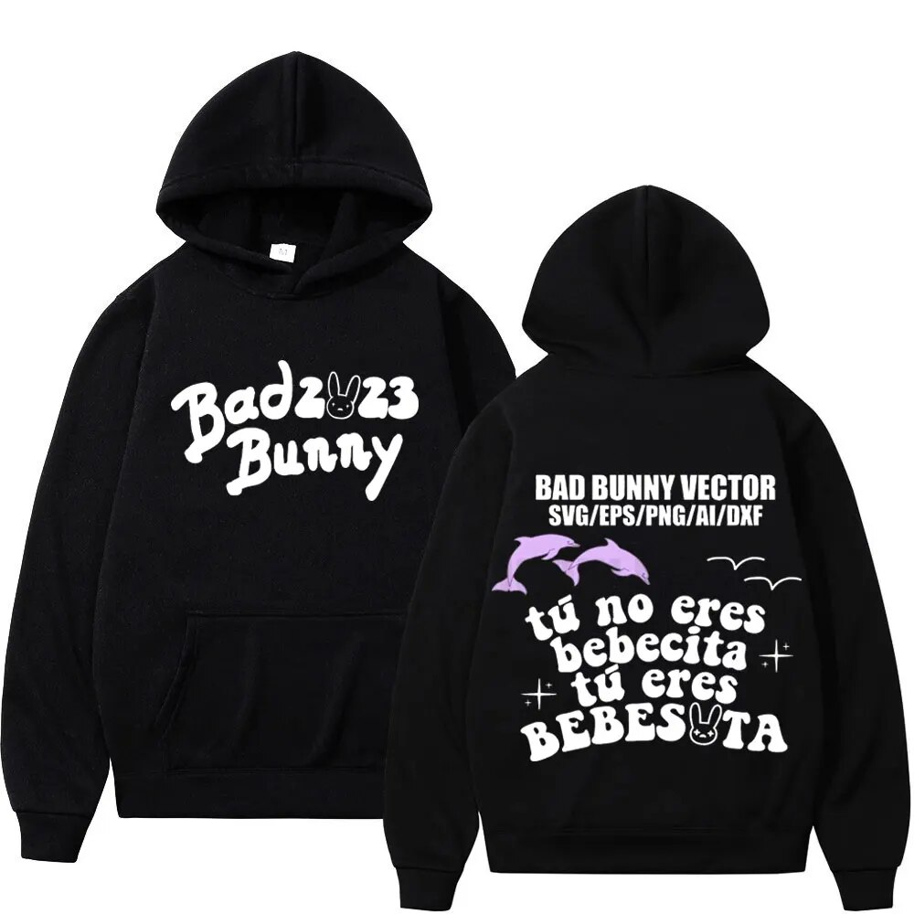 Rapper Bad Bunny Album Double Sided Print Hoodie