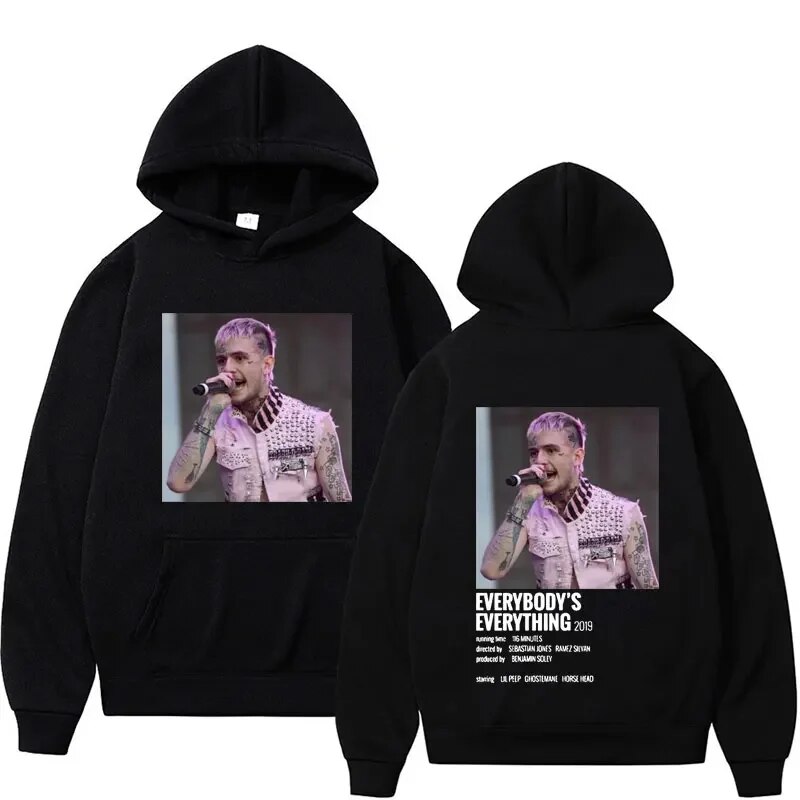 Rapper Lil Peep Album Cover Double Sided Graphic Hoodie