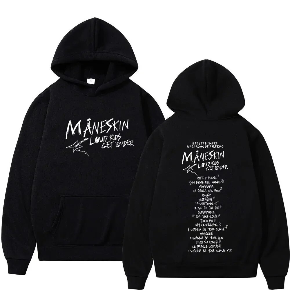 Getluckyquest Rock Band Maneskin Louds Kids Gets Louder Tour Hoodie
