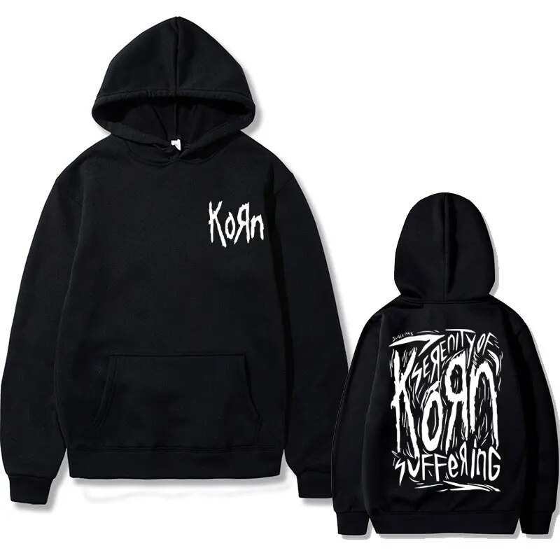 Rock Band Korn Graphic Print Hoodie