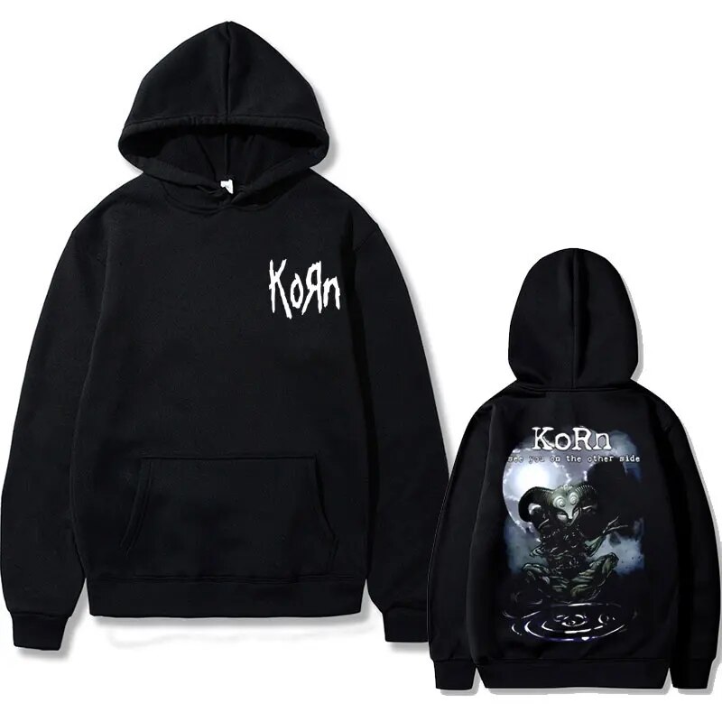 Getluckyquest Rock Band Korn Double Sided Print Hoodie