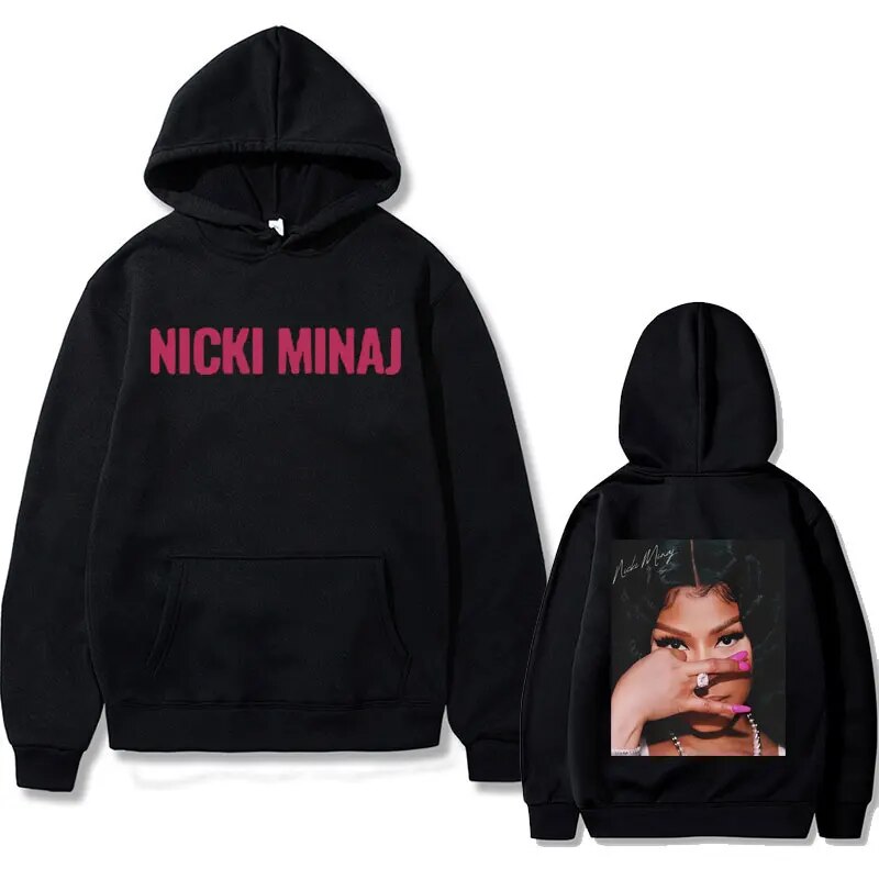Rapper Nicki Minaj World Tour Country Music Double Sided Print Hoodie Men Women Hip Hop