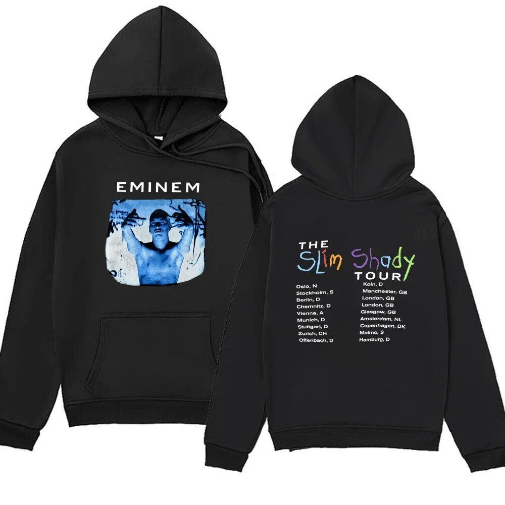 Getluckyquest Eminem Slim Shady Tour Double Sided Print Hoodie