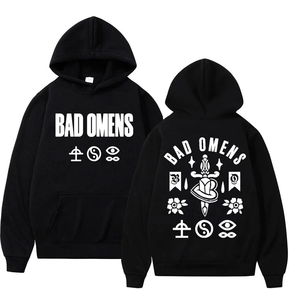 American Metalcore Band Bad Omens Tour Print Hoodie