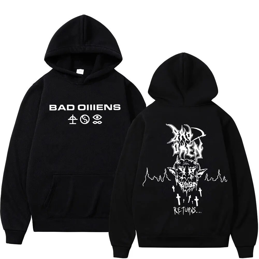 Getluckyquest Bad Omens Band Graphic Hoodie