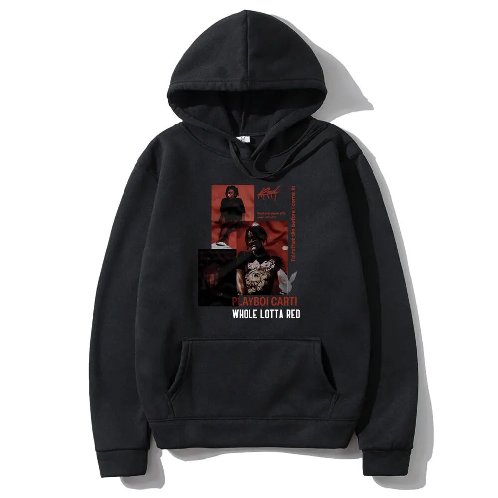 Rapper Playboi Carti Whole Lotta Red Hip Hop Music Album Print Hoodie
