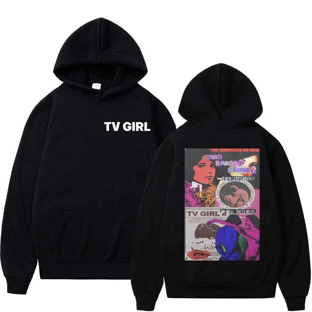 Singer Tv Girl Music Album Cover Print Hoodie