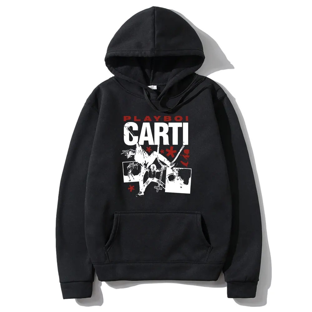 Rapper Playboi Carti Whole Lotta Red Print Hoodie