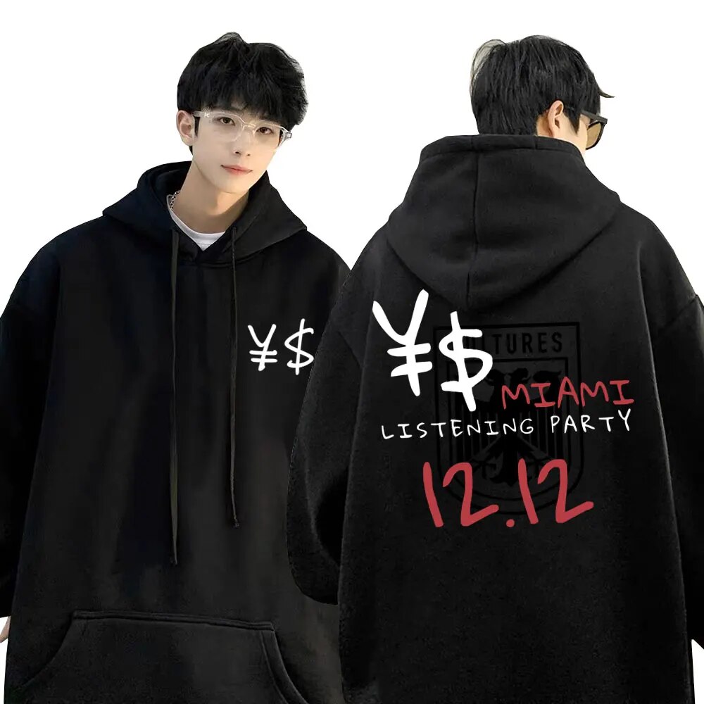 Flowingwaterpress Rapper Kanye West Vultures Album Cover Music Graphic Hoodie