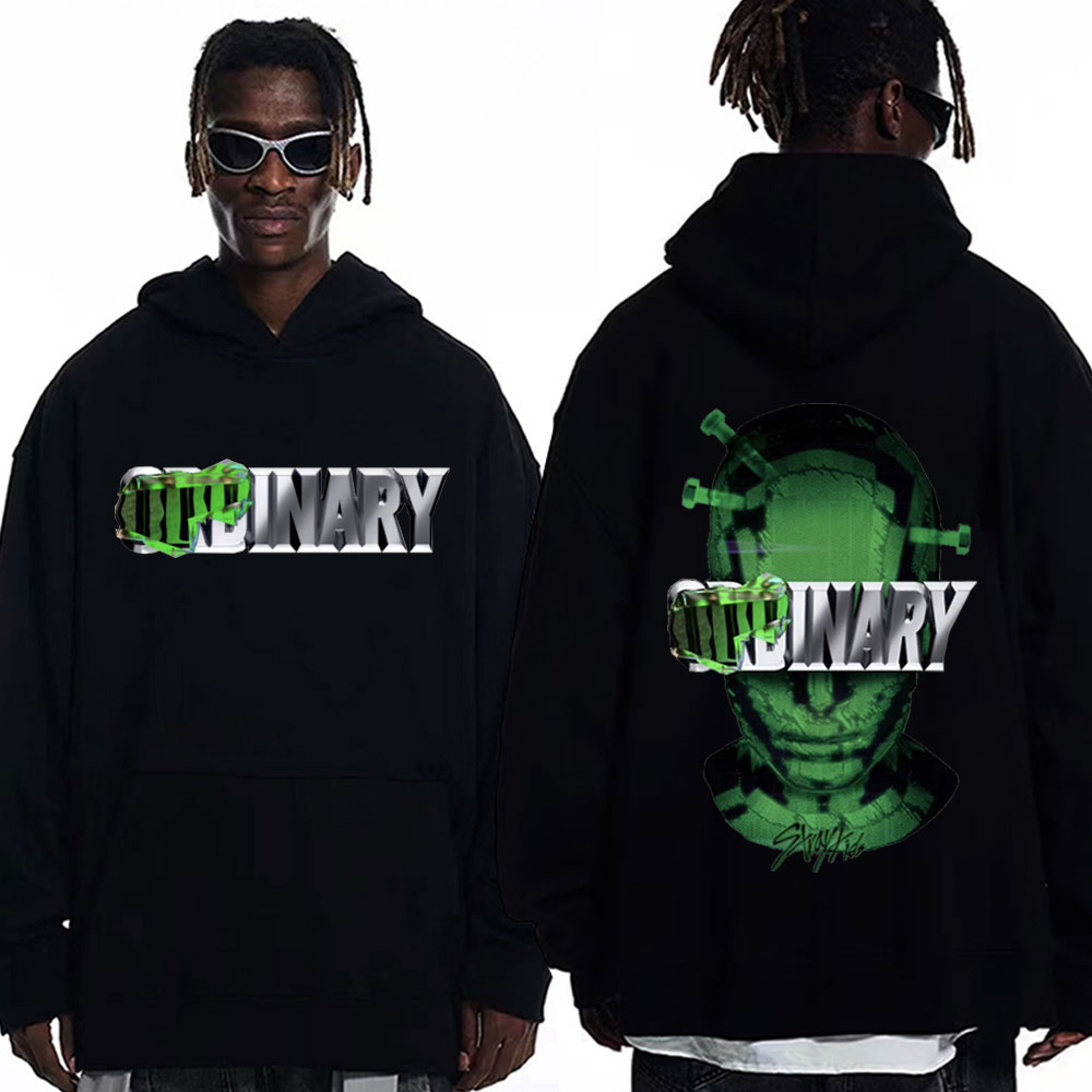 Korean Stray Kids Music Album Double Sided Print Hoodie