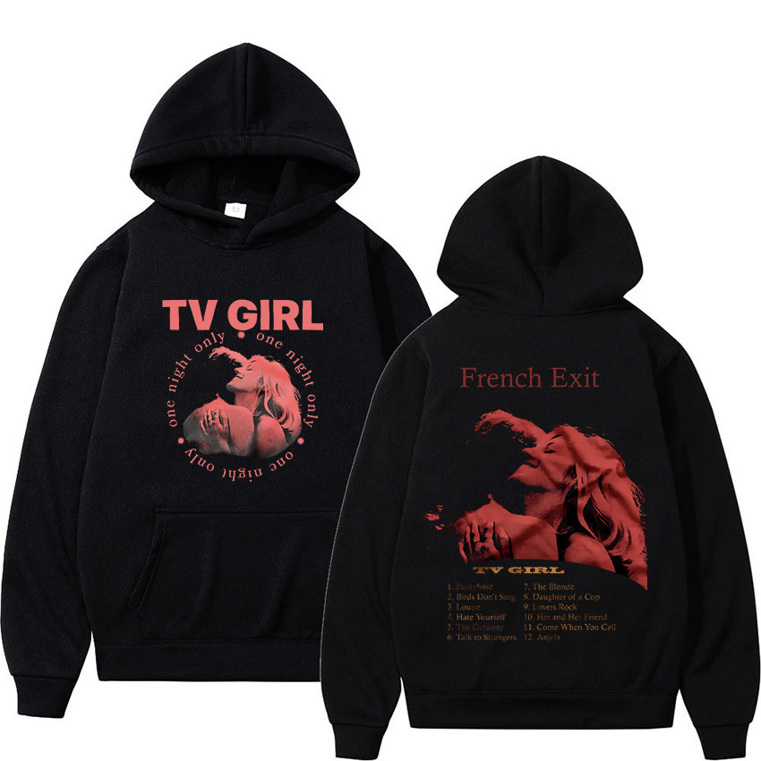 Flowingwaterpress Tv Girl French Exit Album Music Print Hoody Men Women Hip Hop Aesthetics Hoodie