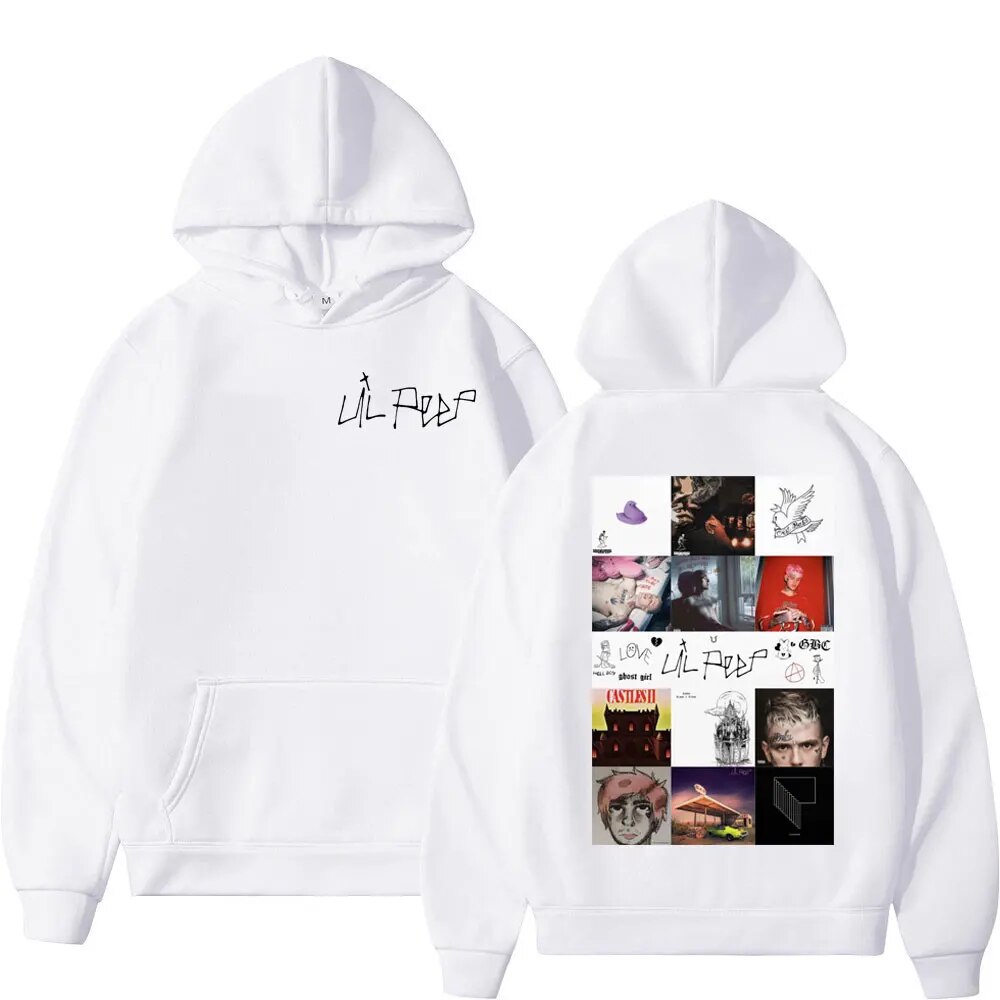 Flowingwaterpress Rapper Lil Peep Music Album Graphic Hoodie