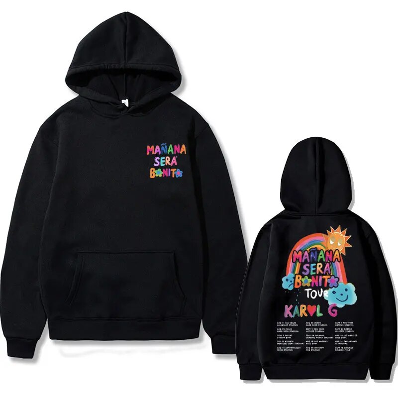 Tuledai Limited Edition Singer Karol G Heart Maana Sera Bonito Music Album Tour Graphics Hoodie
