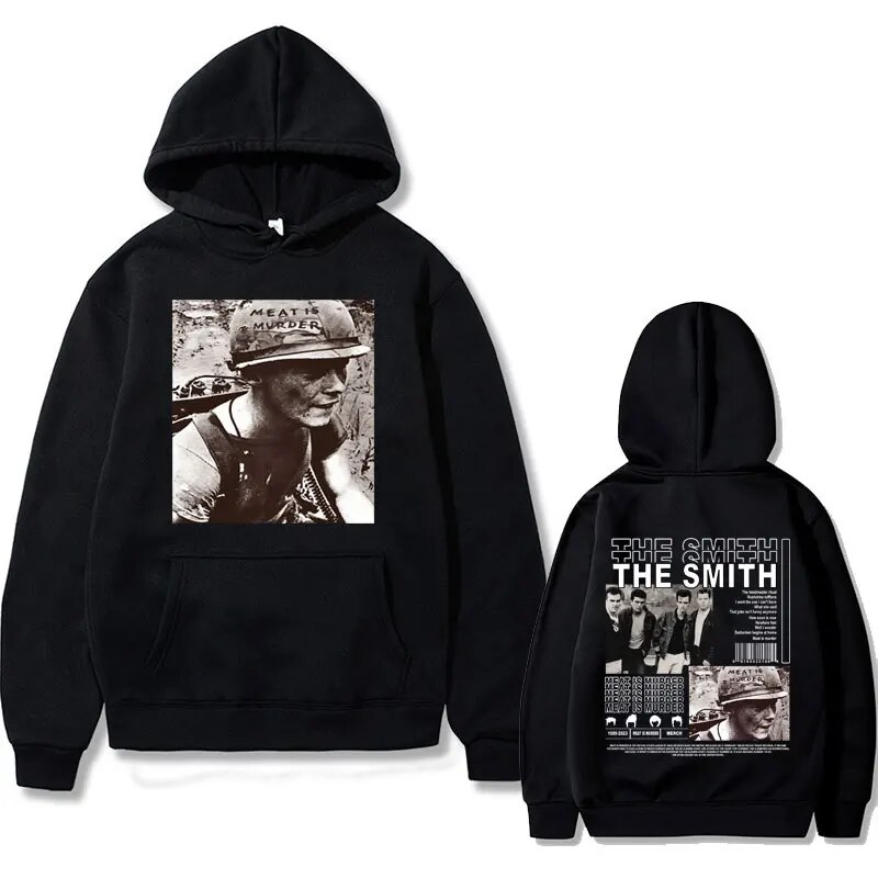 Tuledai British Rock Band The Smiths Meat Is Murder Music Album Graphic Print Hoodie