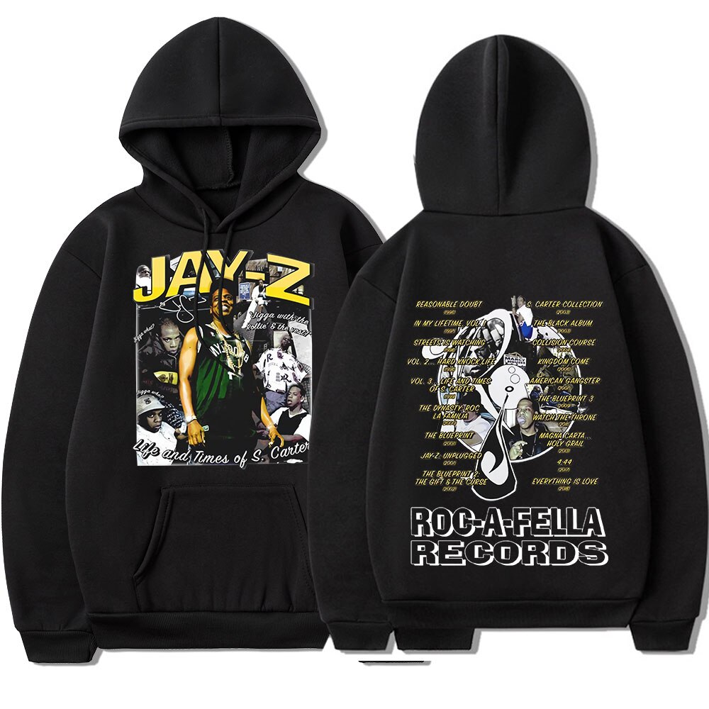 Sheruniverse Hip Hop Rapper Jay-Z Graphic Print Hoodie
