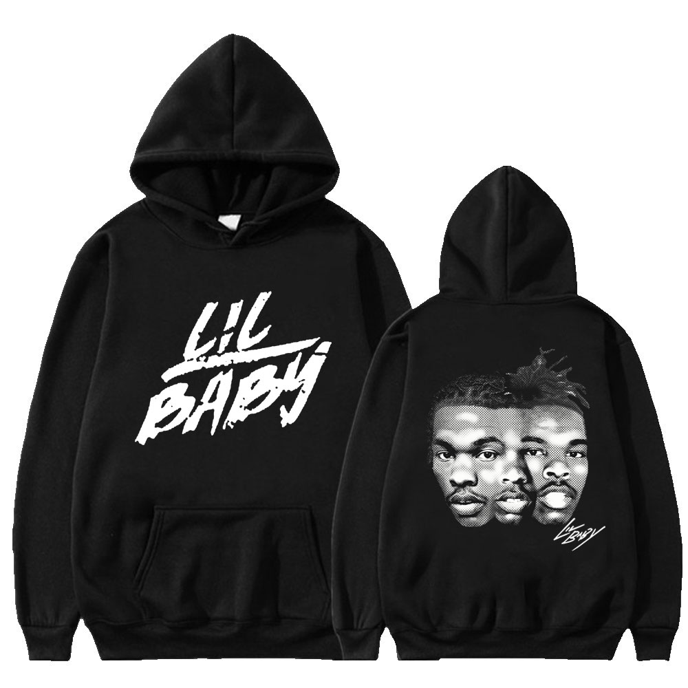 Haoxiefu Rapper Lil Baby Graphic Hoodie