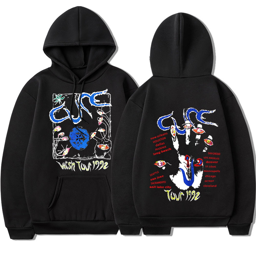 Sheruniverse Vintage Rock Band 1992 The Cure Wish Tour Concert Hoodie