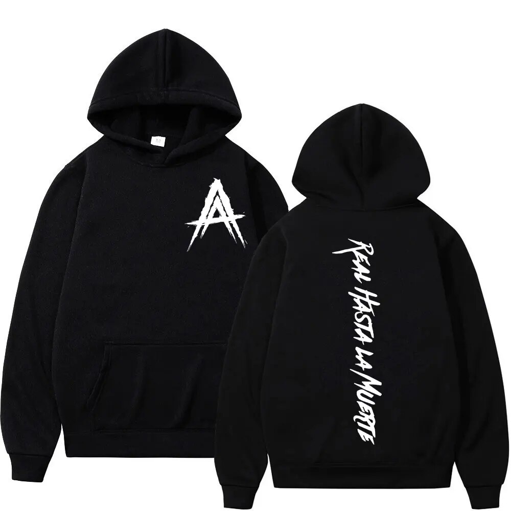 Rapper Anuel Aa Real Hasta La Muerte Print Hoodie