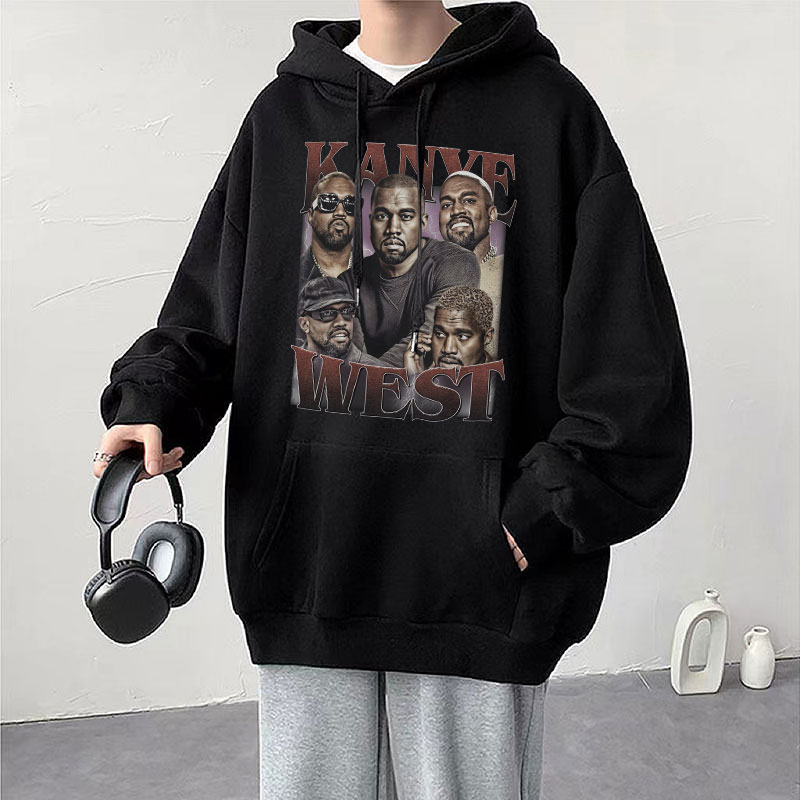 Rapper Kanye West Vintage Style Hoodie Mens Clothing Hip Hop Gothic Punk Hoody Casual