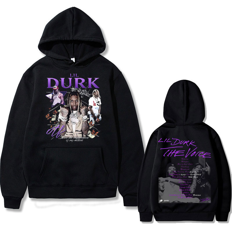Rapper Lil Durk Graphic Print Hoodie