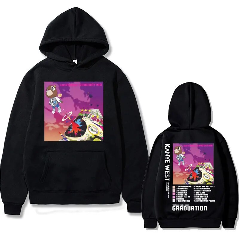 Rapper Kanye West Graduation Graphic Hoodie