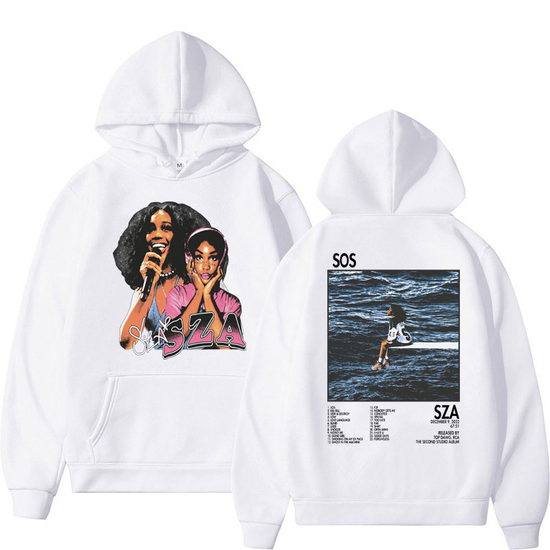 Isuijie Rapper Sza Tour Sos Album Vintage Hoodie
